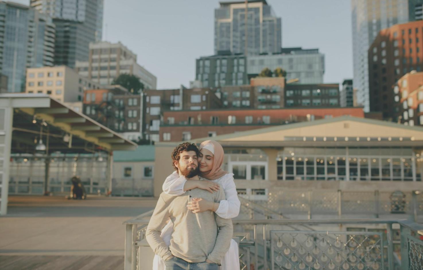 Care professional assisting elderly client with daily activities